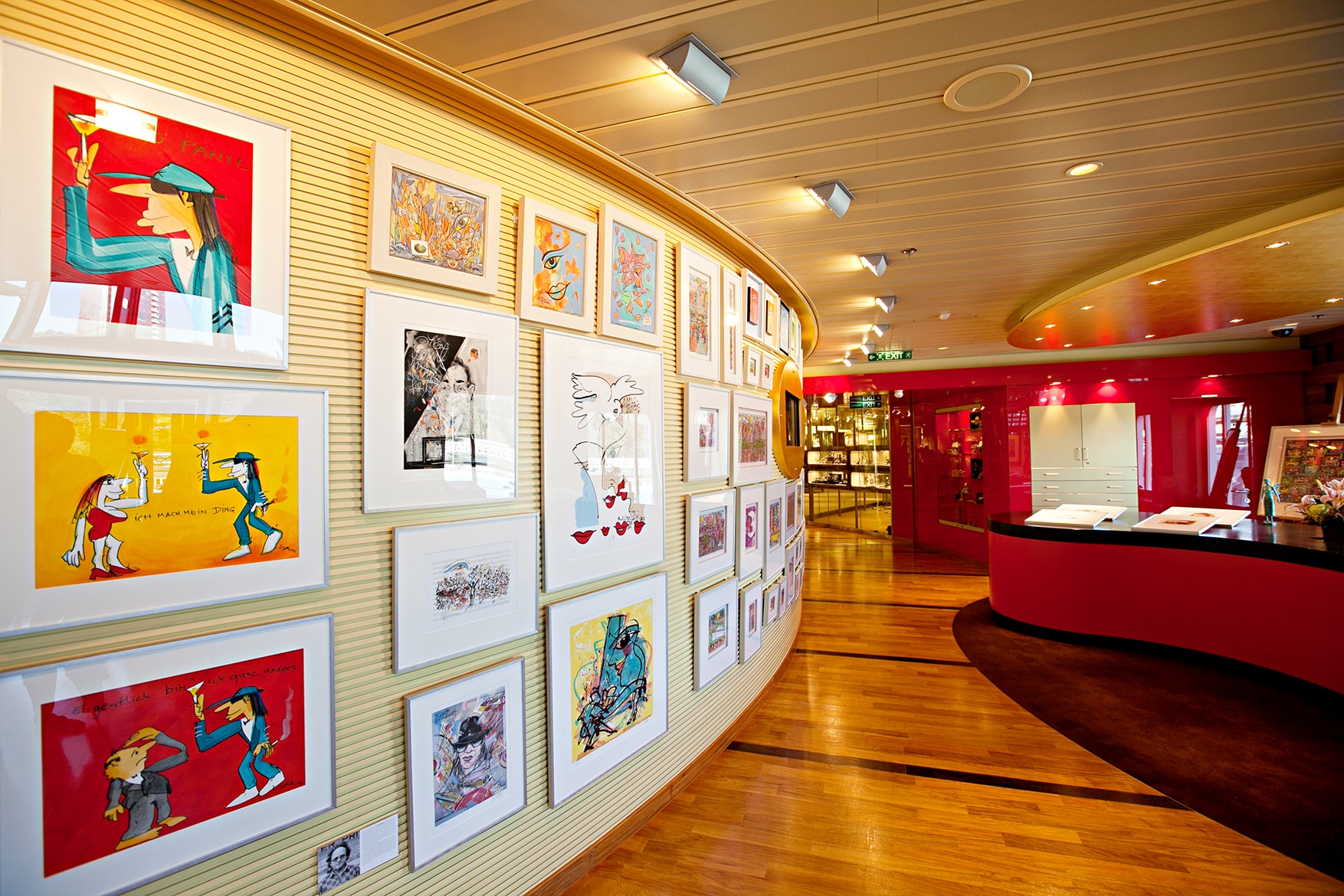 Kunstgalerie der AIDAstella, AIDAsol, AIDAmar und AIDAblu